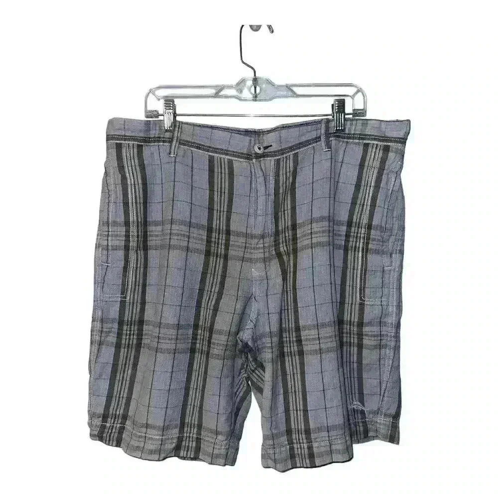 Tommy Bahama Mens Relax Blue Plaid Shorts, Size 38